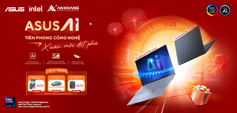 CTKM ASUS: ASUS AI – TIÊN PHONG CÔNG NGHỆ, XUÂN MỚI ĐỘT PHÁ