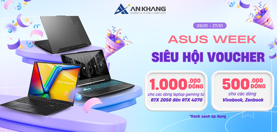 CTKM ASUS: ASUS WEEK - SIÊU HỘI VOUCHER