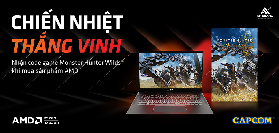 [CTKM AMD]: Nhận code game Monster Hunter Wilds™ với LAPTOP cấu hình AMD