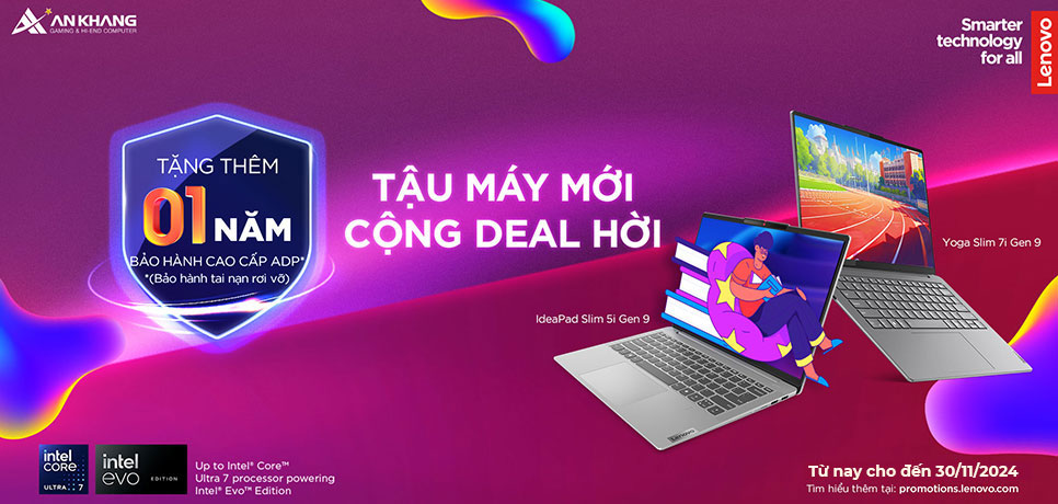 CTKM Lenovo: TẬU MÁY MỚI, CỘNG DEAL HỜI