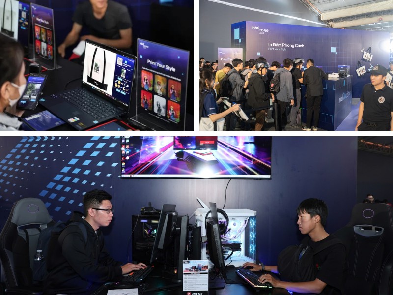 Không gian Intel AI Studio mang đến 4 khu vực chủ đề hấp dẫn