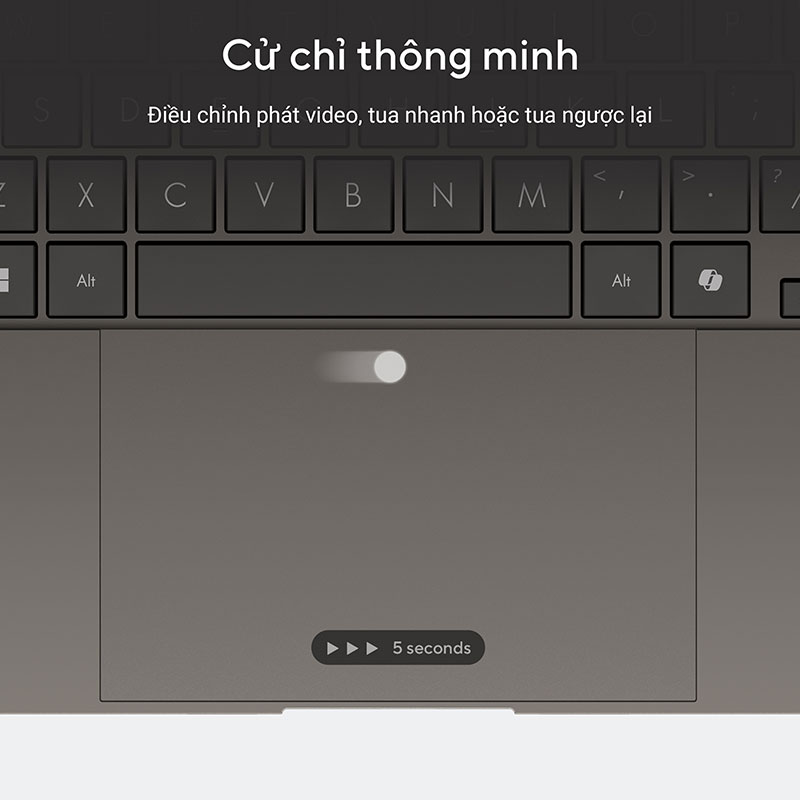 Touchpad kính có kích thước lớn của ASUS Zenbook S 14 (UX5406)