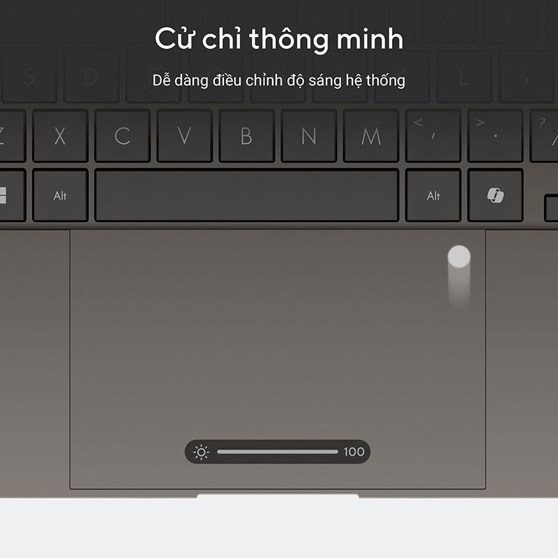 Touchpad kính có kích thước lớn của ASUS Zenbook S 14 (UX5406)