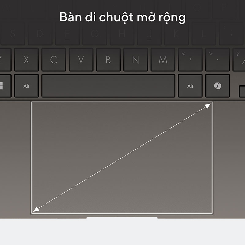 Touchpad kính có kích thước lớn của ASUS Zenbook S 14 (UX5406)