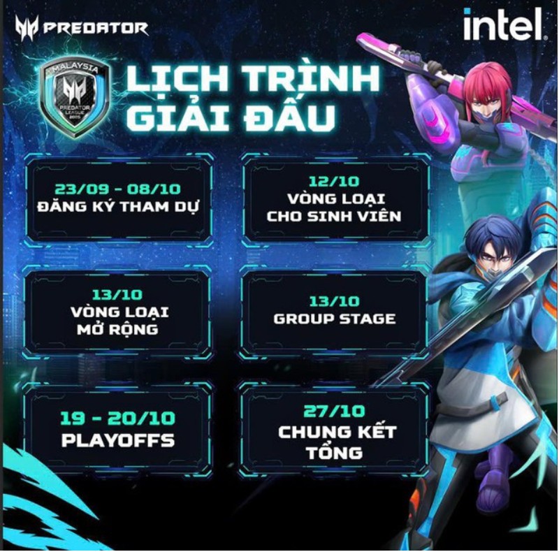 Thời gian vòng loại Predator League 2025 tại Việt Nam